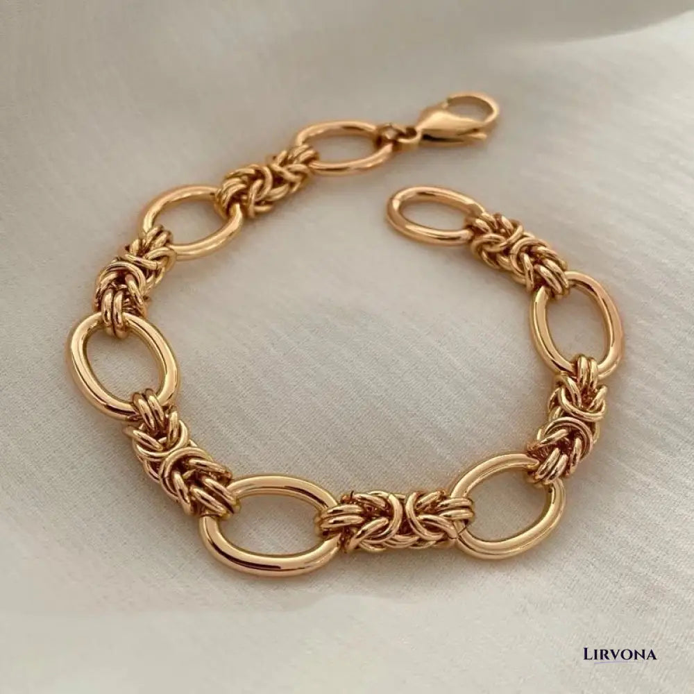 Women’s Bracelet Gold Stainless Steel Chain Statement Jewelry