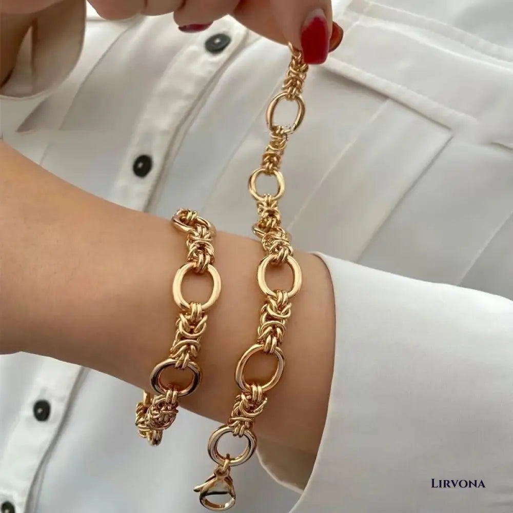 Women’s Bracelet Gold Stainless Steel Chain Statement Jewelry