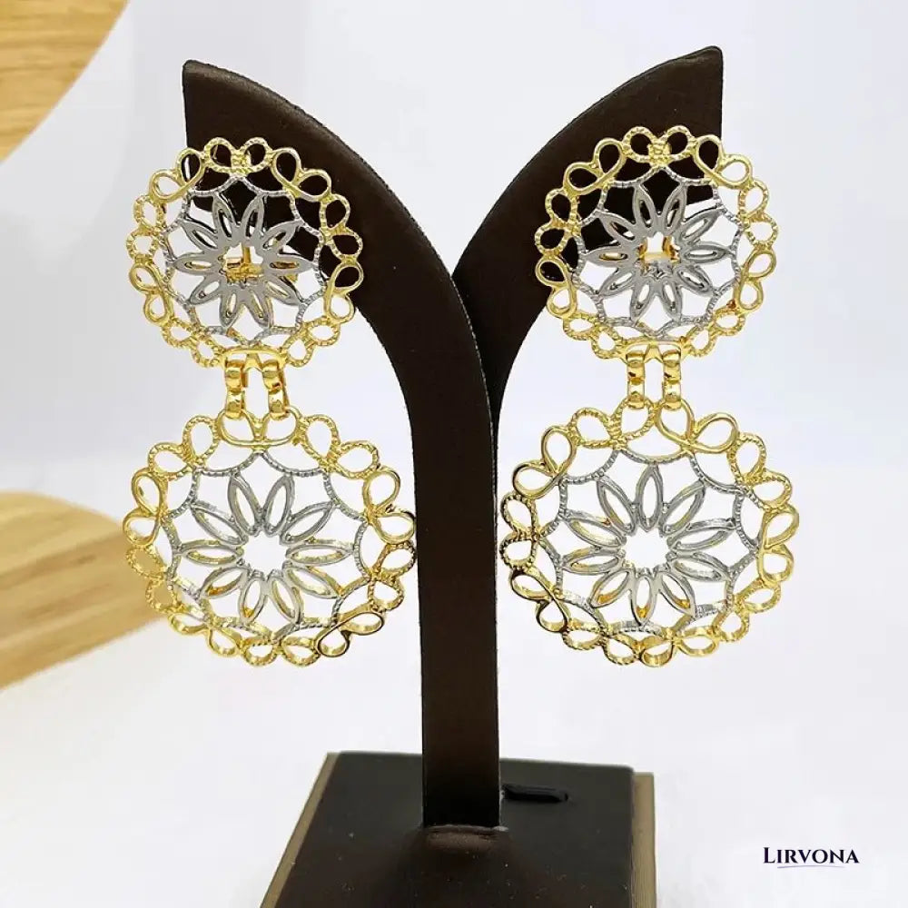 Women's Gold Earrings Geometric Stainless Steel 2