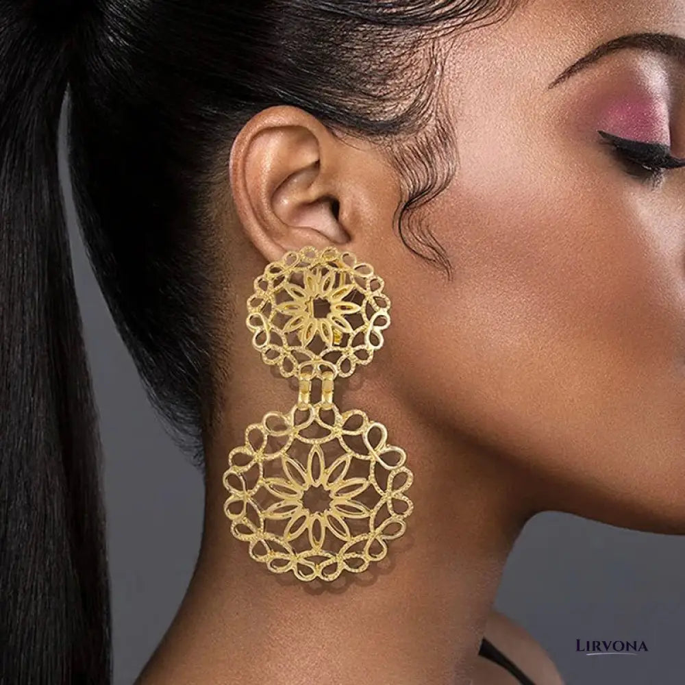 Women's Gold Earrings Geometric Stainless Steel 1