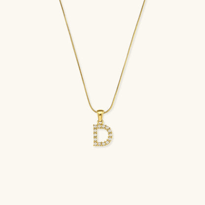 Women's Initial Letter Necklace Gold Stainless Steel Freshwater Pearls - 7
