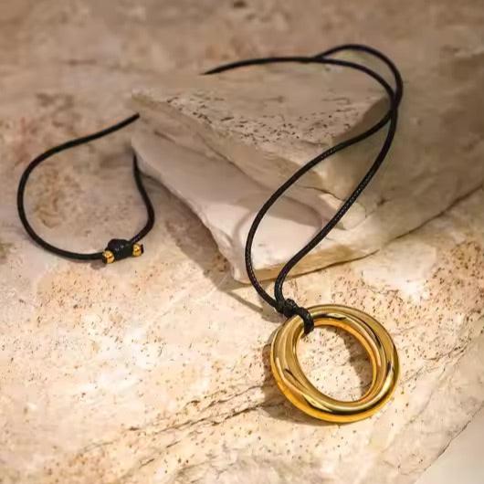 Women's Pendant Necklace Gold Stainless Steel - 3