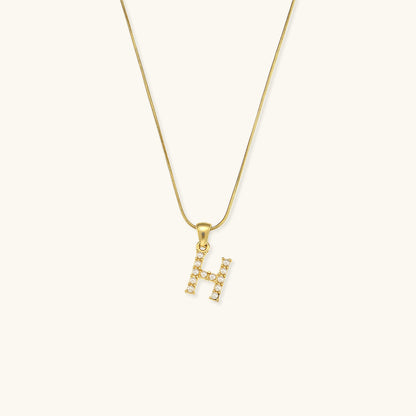 Women's Initial Letter Necklace Gold Stainless Steel Freshwater Pearls - 11