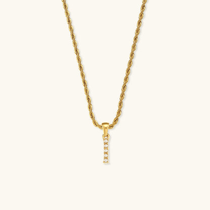 Women's Initial Necklace Gold Freshwater Pearl 18k Waterproof - 11