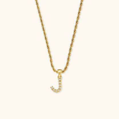 Women's Initial Necklace Gold Freshwater Pearl 18k Waterproof - 12