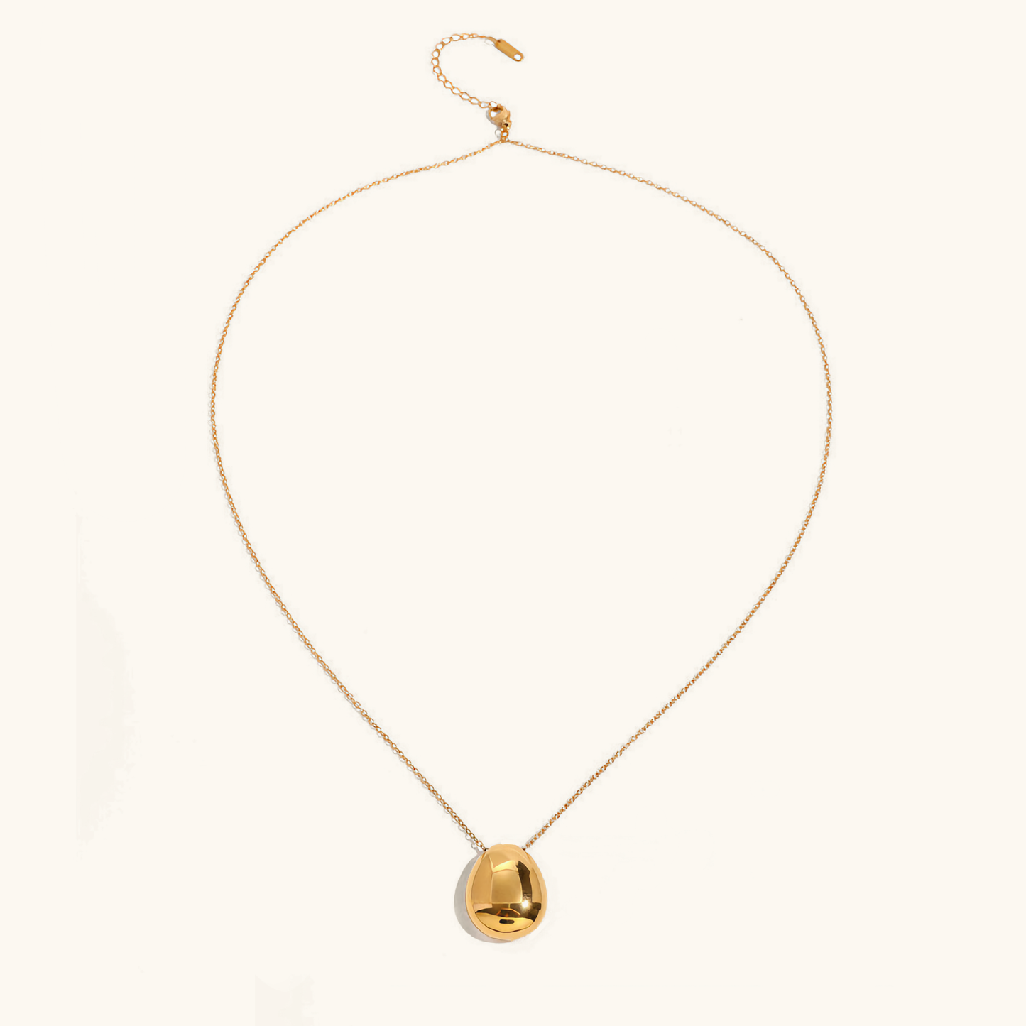 Women's Gold Dome Necklace Stainless Steel 18k - 1