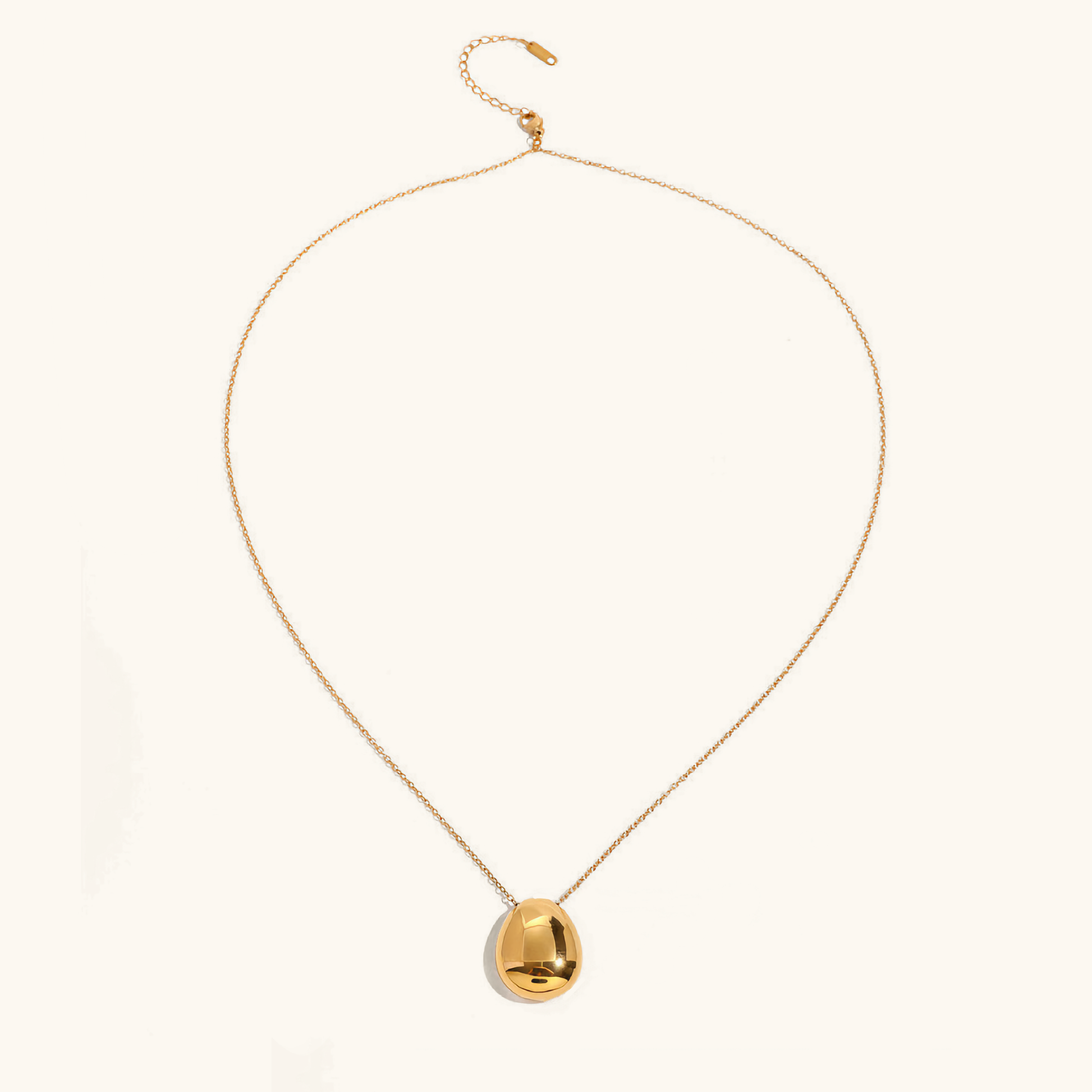 Women's Gold Dome Necklace Stainless Steel 18k - 1