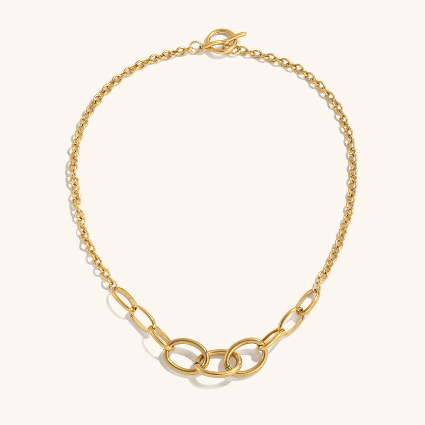 Women's Gold Chain Necklace 18k Stainless Steel - 1
