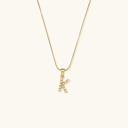Women's Initial Letter Necklace Gold Stainless Steel Freshwater Pearls - 14