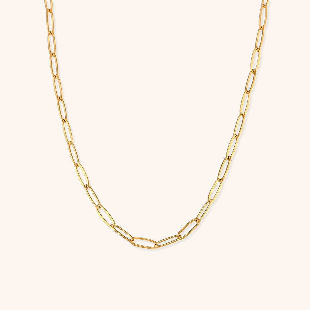 Women's Gold Necklace 18k Stainless Steel Adjustable Chain - 1