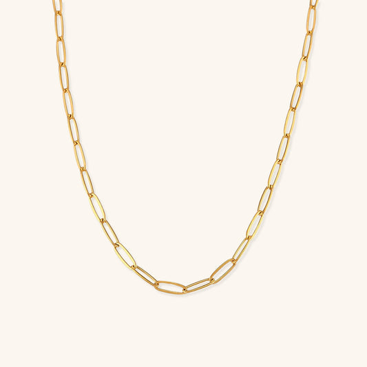 Women's Gold Necklace 18k Stainless Steel Adjustable Chain - 1
