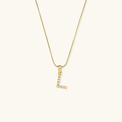 Women's Initial Letter Necklace Gold Stainless Steel Freshwater Pearls - 15