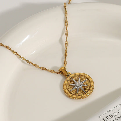 Women's Pendant Necklace Gold PVD Coated Stainless Steel