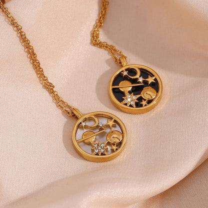 Women's Necklace Gold Stainless Steel 18K - 5