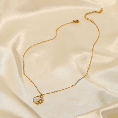 Women's Pearl Necklace Gold Plated Stainless Steel Pvd