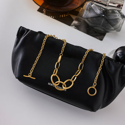 Women's Gold Chain Necklace 18k Stainless Steel - 7