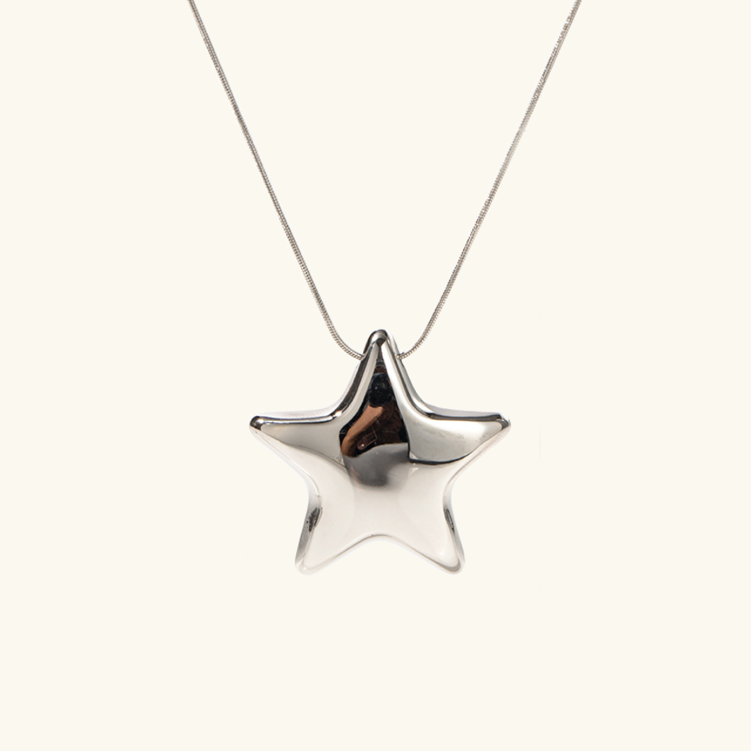 Women's Gold Necklace Star Pendant Stainless Steel 18k - 4