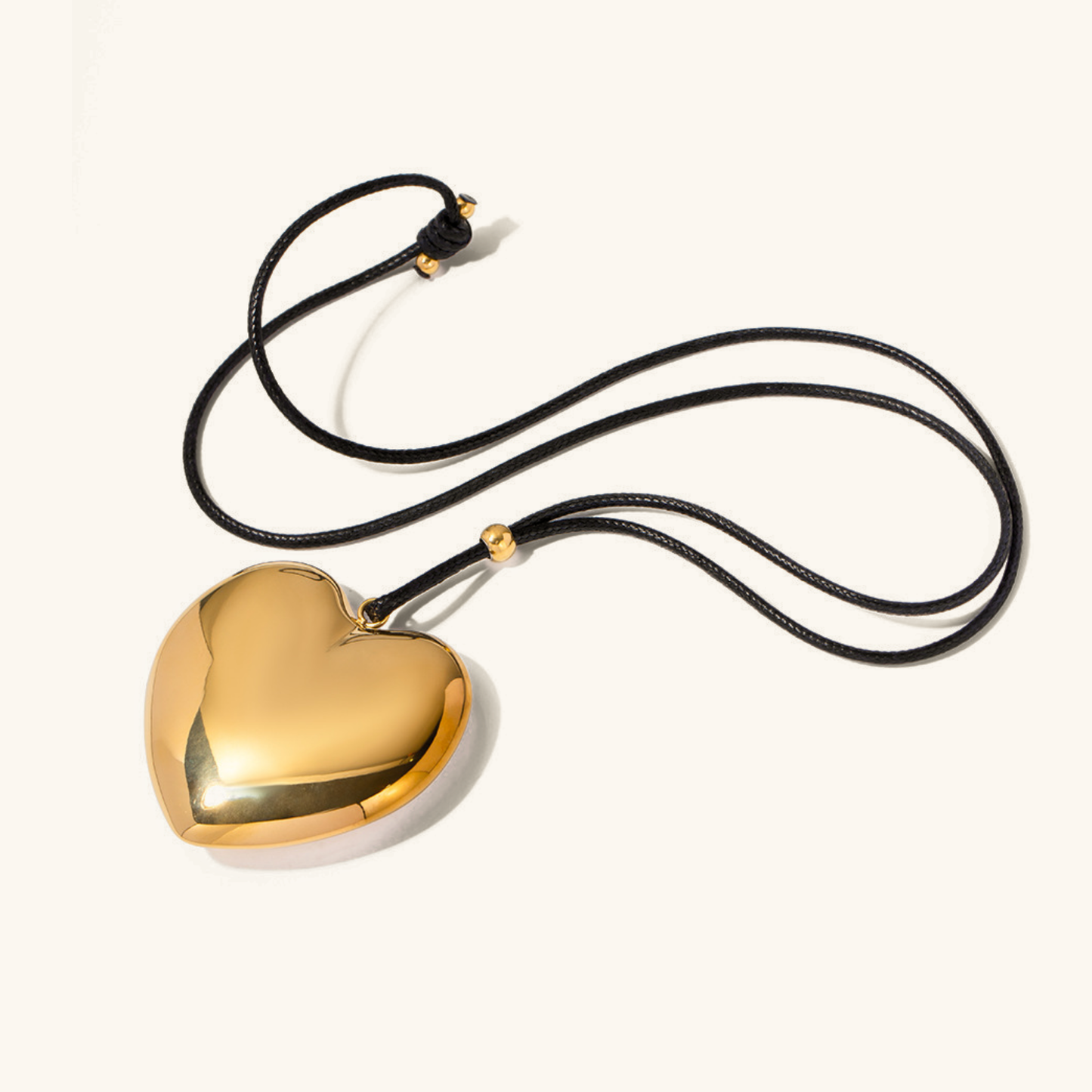 Women's Heart Necklace Gold Stainless Steel 18k - 1