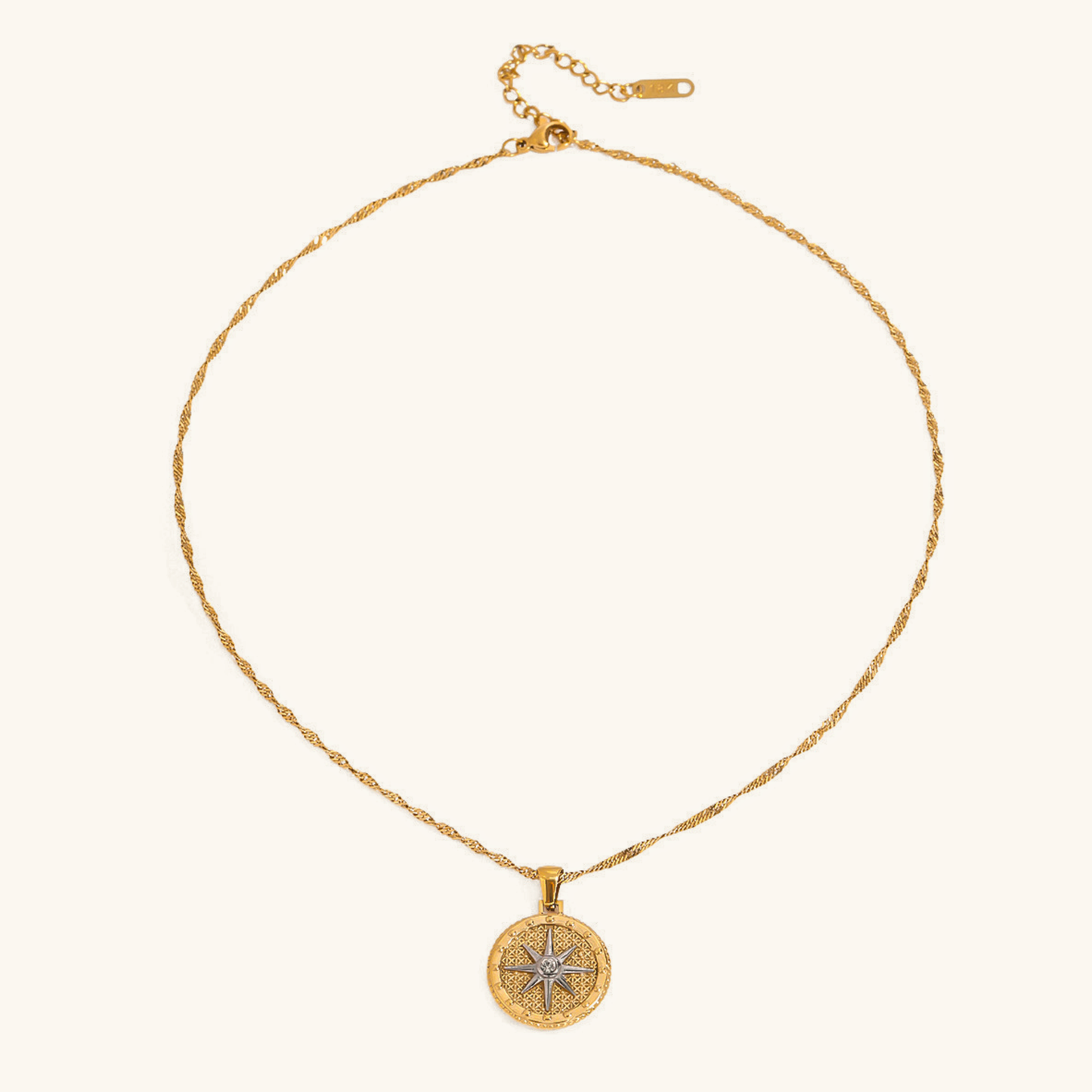 Women's Pendant Necklace Gold PVD Coated Stainless Steel