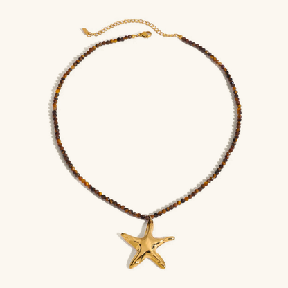 Women's Pendant Starfish Gold Stainless Steel 16 Inches - 1