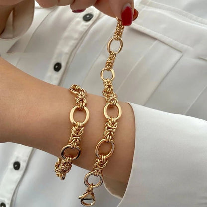 Women’s Bracelet Gold Stainless Steel Chain Statement Jewelry