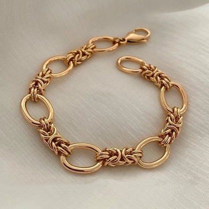 Women’s Bracelet Gold Stainless Steel Chain Statement Jewelry