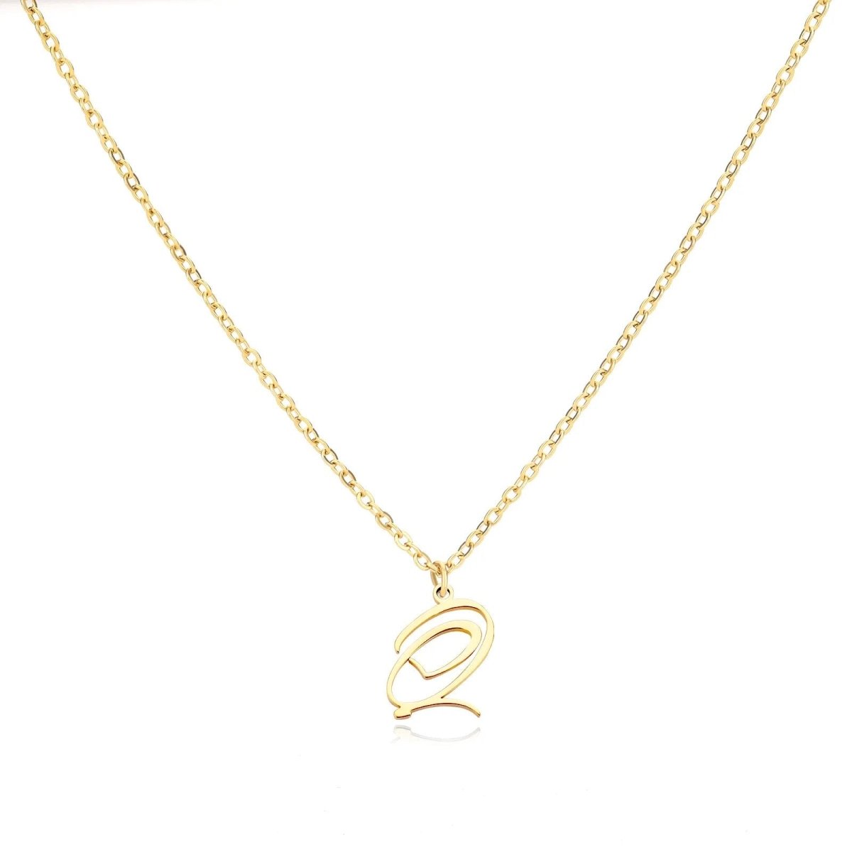 Women’s Gold Necklace Heart Design Stainless Steel Custom Initial
