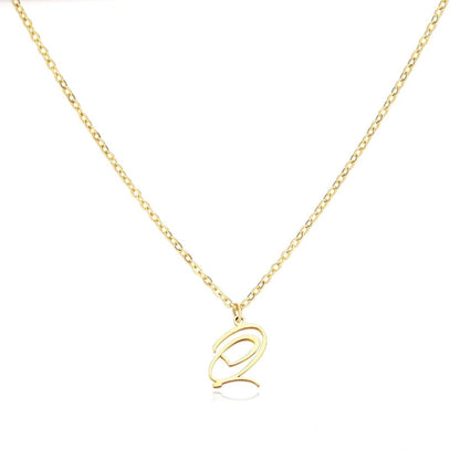 Women’s Gold Necklace Heart Design Stainless Steel Custom Initial