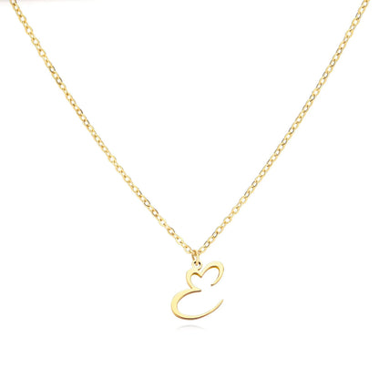 Women’s Gold Necklace Heart Design Stainless Steel Custom Initial