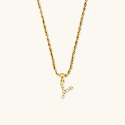 Women's Initial Necklace Gold Freshwater Pearl 18k Waterproof - 27