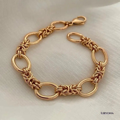 Women’s Bracelet Gold Stainless Steel Chain Statement Jewelry