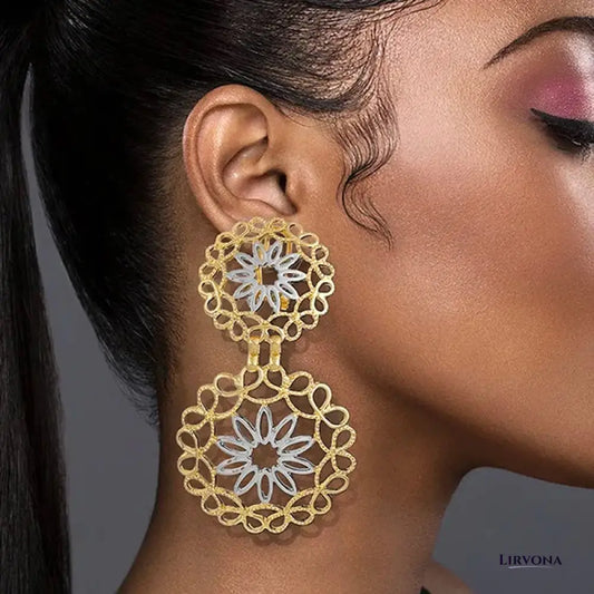 Women's Gold Earrings Geometric Stainless Steel 0