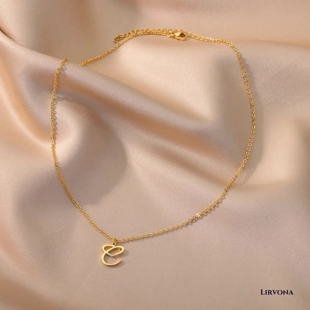 Women’s Gold Necklace Heart Design Stainless Steel Custom Initial
