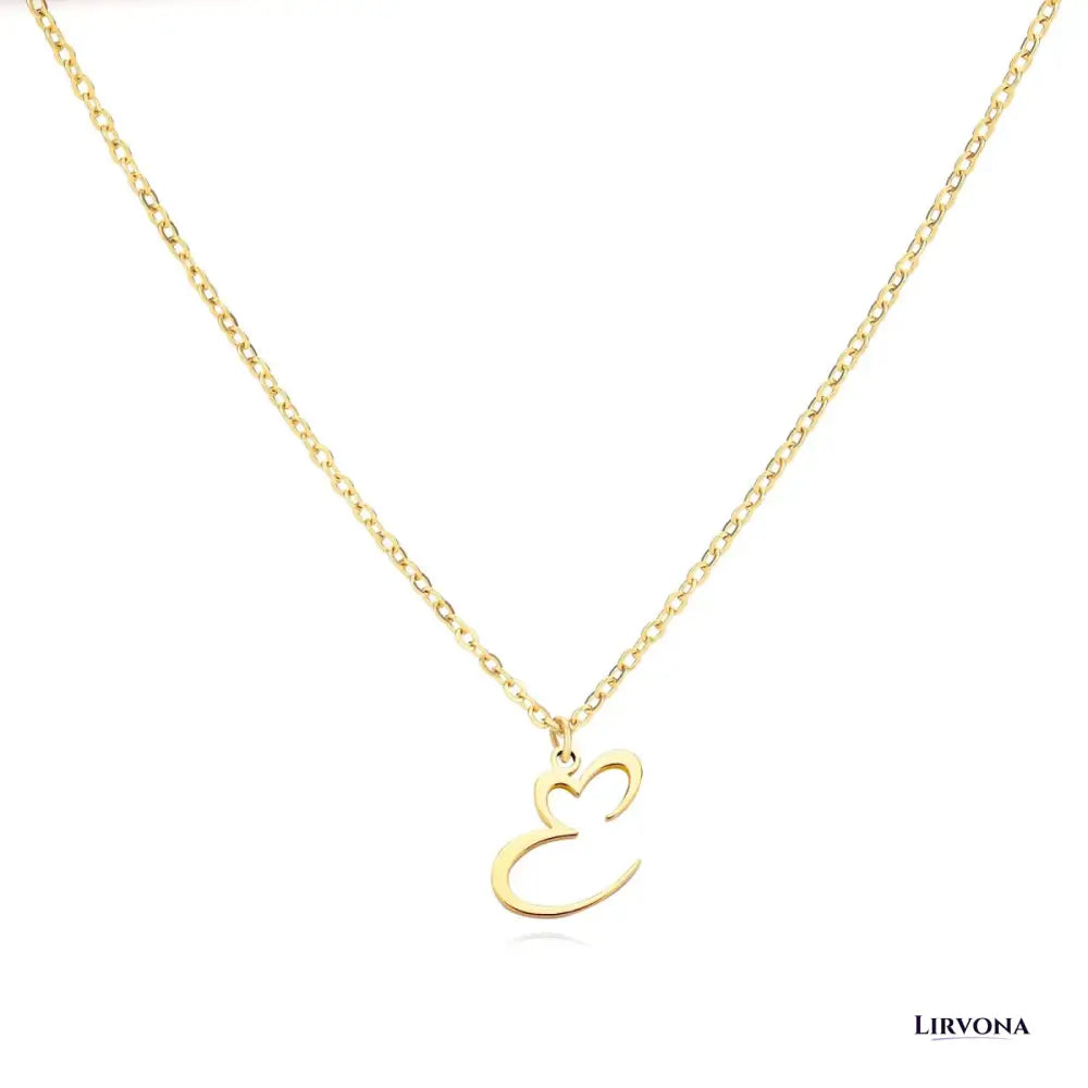 Women’s Gold Necklace Heart Design Stainless Steel Custom Initial