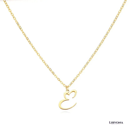 Women’s Gold Necklace Heart Design Stainless Steel Custom Initial