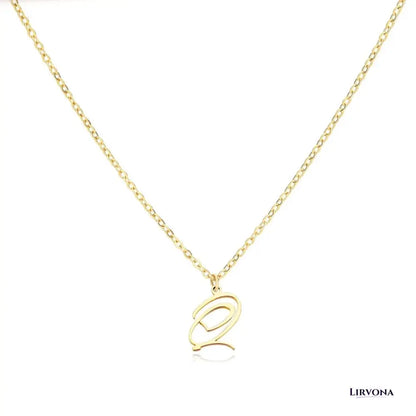 Women’s Gold Necklace Heart Design Stainless Steel Custom Initial